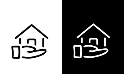 Mortgage Icons vector design black and white 