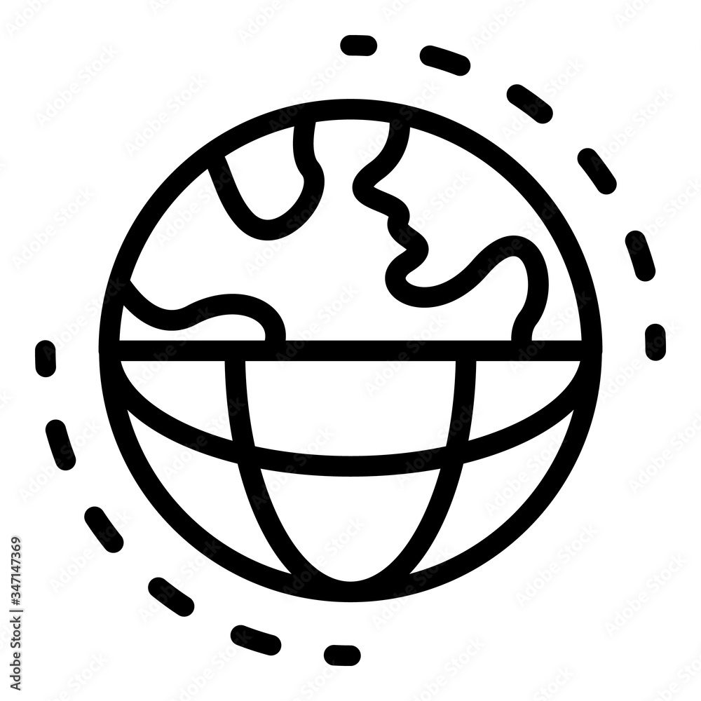 Poster planet globe icon. outline planet globe vector icon for web design isolated on white background