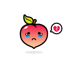 cute peach vector design