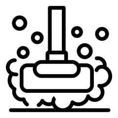 Washing vacuum cleaner icon. Outline washing vacuum cleaner vector icon for web design isolated on white background