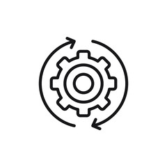 Processing icon gear vector
