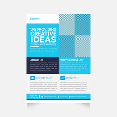 Corporate Flyer design. Business brochure template. advertisement, presentation, magazine page. Flyer in a4 size vector illustration.