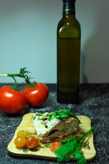 olive oil tomatoes fried fish