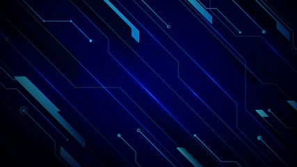 Abstract blue technology Hi-tech futuristic digital innovation background. vector illustration