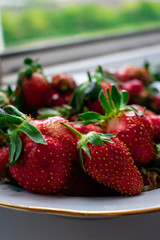 strawberries on a plate