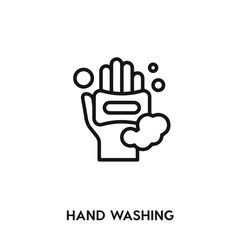 Fototapeta premium hand washing icon vector. hand wash sign symbol