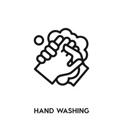 hand washing icon vector. hand wash sign symbol