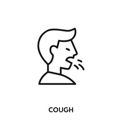 cough icon vector. cough sign symbol