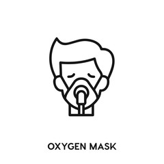 oxygen mask icon vector. oxygen mask sign symbol