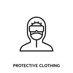 protective clothing icon vector. protective clothing sign symbol