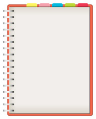 Blank notebook template background