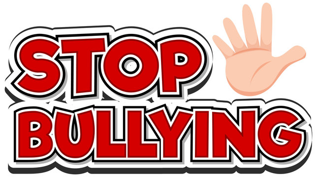 Stop domestic violence font design with hand gesture