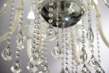 Abstract crystal chandelier - Glamour background