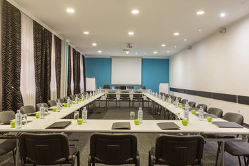 Interior of a conference room in a hotel