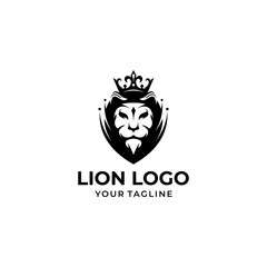 Printlion logo design vector template 