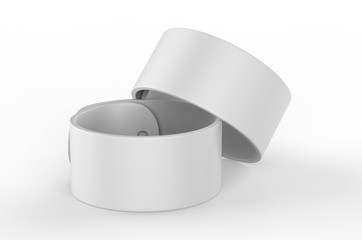 Blank Wide Silicone Rubber Slap Bracelet For branding and Mock up. 3d render illustration.