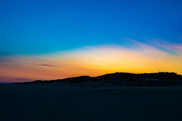 Fototapeta premium fire sky on the beach