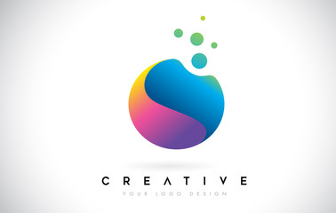 Dots Letter O Logo. O Letter Design Vector with Dots.Vector Lettering Illustration of a Colorful Alphabet with Bubbles.