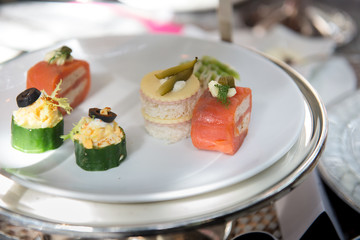 canape tea stand snacks