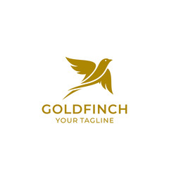 Fototapeta premium goldfinch logo vector design template