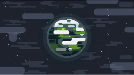 Stylized vector illustration of the earth