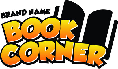 A logo for Book business or spaces with focus on kids.