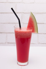 Watermelon Juice on White Background