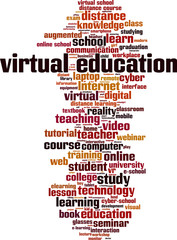Virtual education word cloud