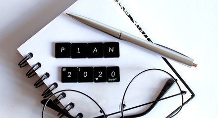 Business Words on notepad
