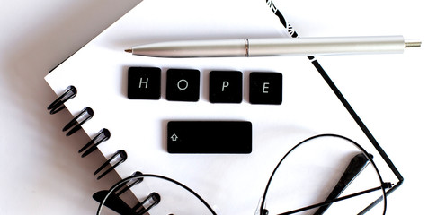 Business Words on notepad