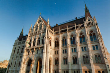 Fototapeta na wymiar Hungarian Parliament Visitor Centre entrance, Budapest, Hungary