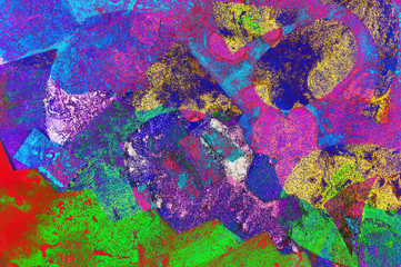 Contemporary art abstract pattern mood board. Handmade collage made of paper cut clippings. Mixed media texture background. Trend art, creative zine culture.