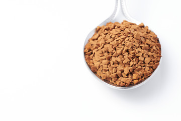 a beautiful close up ground coffee