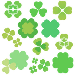 Naklejka premium クローバーの素材セット