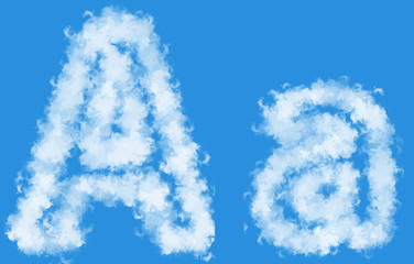 Cloud letters Clouds Clipart, Cloud alphabats png
