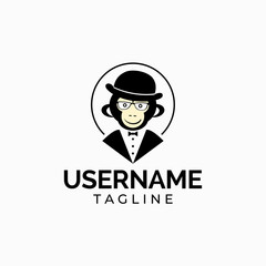 The monkey icon is wearing a hat and coat.