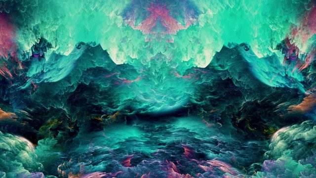 Nebula clouds of hydrogen helium and other ionized gases.