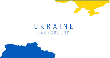 Ukraine flag map background. The flag of the country in the form of borders. Stock vector illustration isolated on white background.