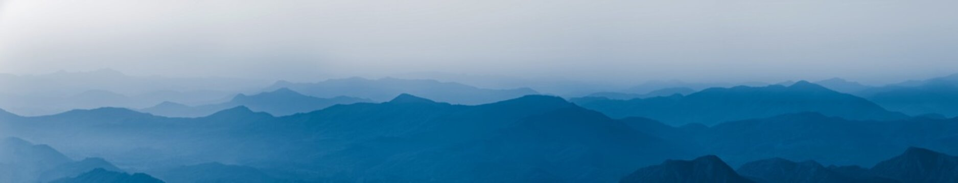 The ink mountains of Chinese landscape painting.