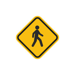 Walking man vector icon. People walk sign illustration.