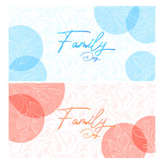 sayings of family day with floral ornaments, Romance and humble concept, new poster design