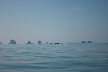 Fishing boat in the Andaman sea in Thailand