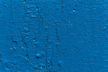 Classic blue craquelure paint on metal surface