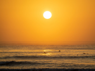 Evening surfing in Huanchaco