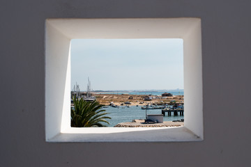 harbor view through a window
