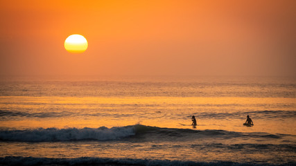 Evening surfing in Huanchaco