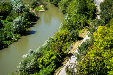 Naklejka na ściany i meble Yantra river, Veliko Tarnovo, Bulgaria