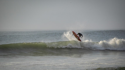 Evening surfing in Huanchaco