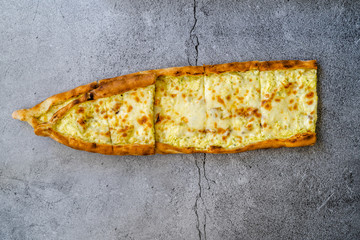 Turkish Pide with Cheese / Kasarli Pide.