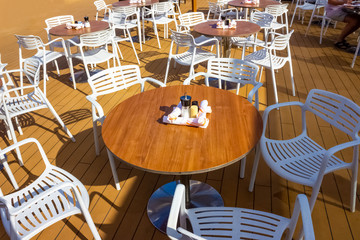 Dining Room Buffet aboard the luxury abstract cruise ship
